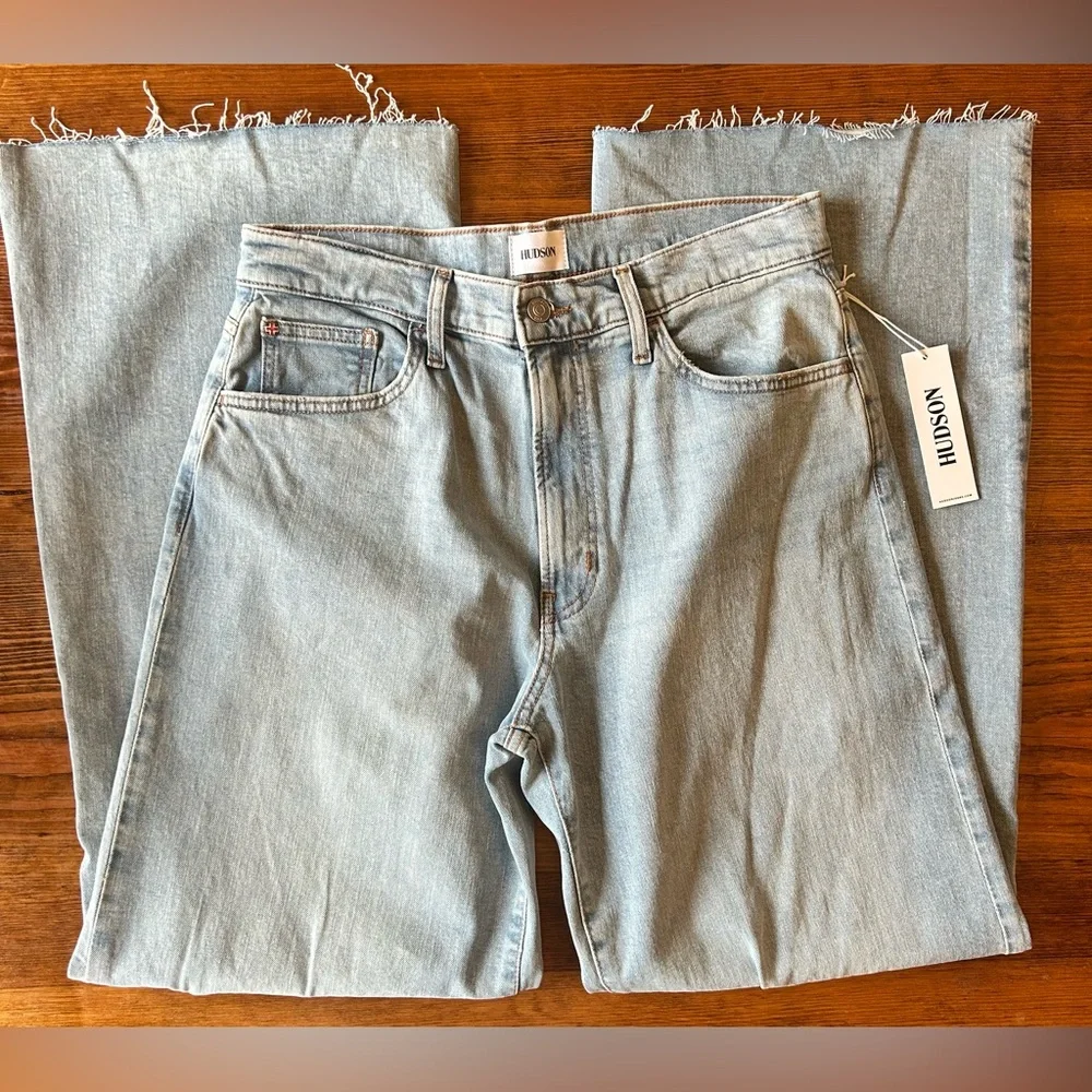 HUDSON Jolene Wide Leg Distressed Jeans‎ 28 6/8 NWT